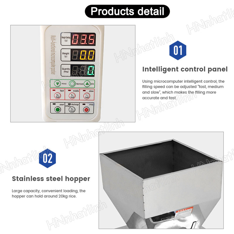 Food Weighing Packing Machine Granular Powder Materials Small Spare Parts Seeds Coffee Bean Filling Machine 10-999g