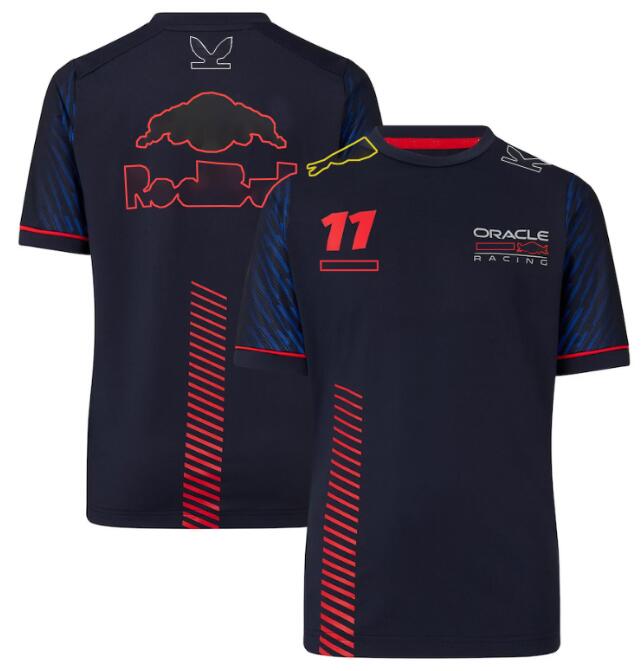 new F1 T-shirt summer team logo round neck jersey with the same customization