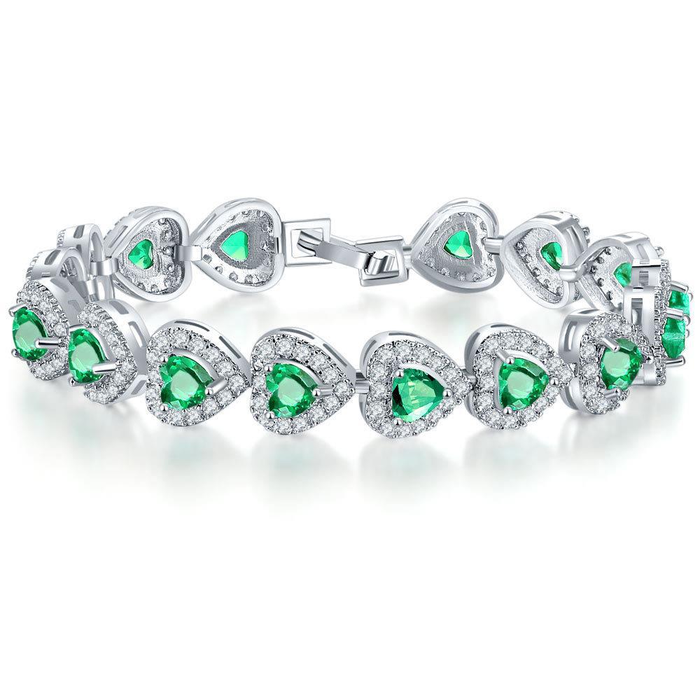 Amantes do coração laboratório de diamante pulseira 14K Bracelets de casamento de noivado de ouro para homens jóias de festa de aniversário da moda