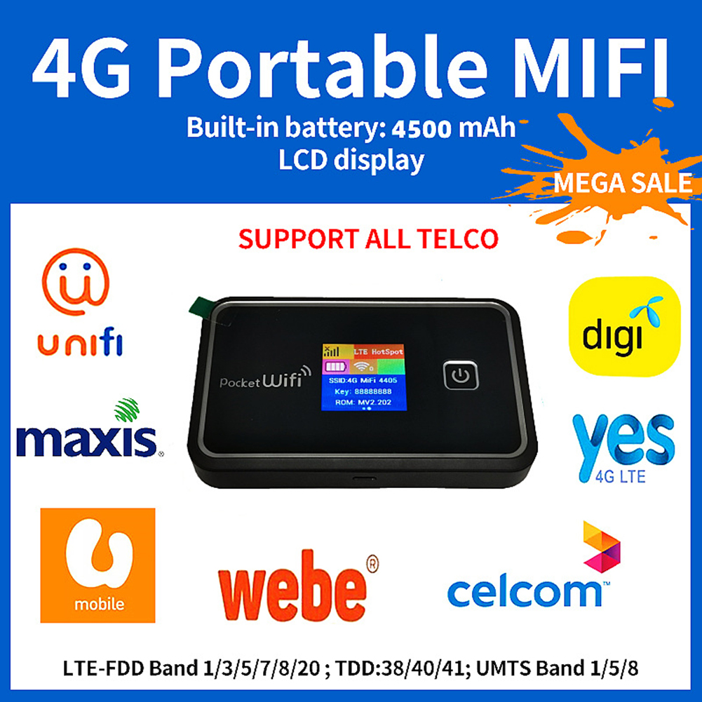 WIFI 6E 4G LTE Mini point d'accès extérieur 4500mAh 150Mbps Routeur WiFi sans fil de poche Dongle Fonction de banque d'alimentation avec port USB pour les voyages à domicile