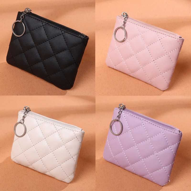 Mode cuir femmes porte-monnaie petit portefeuille changement monnaie pochette Mini fermeture éclair pince à billets sacs enfants poche portefeuilles porte-clés G230327