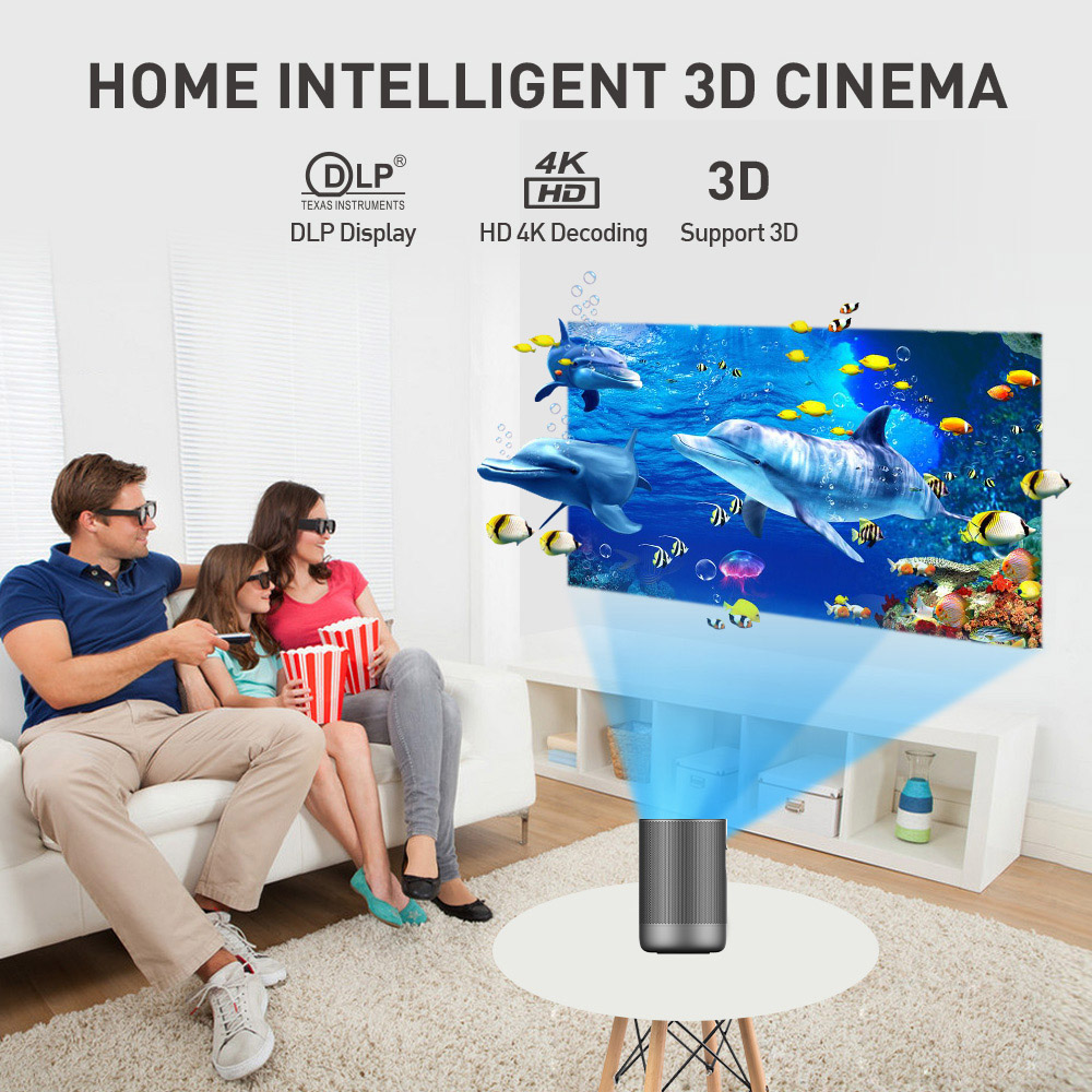 Salange P9 DLP Full HD Projector Mini 1080p Proyector 3D Android LED Mobile Proytor WiFi Bluetooth 8000mAh Battery Video Beamer