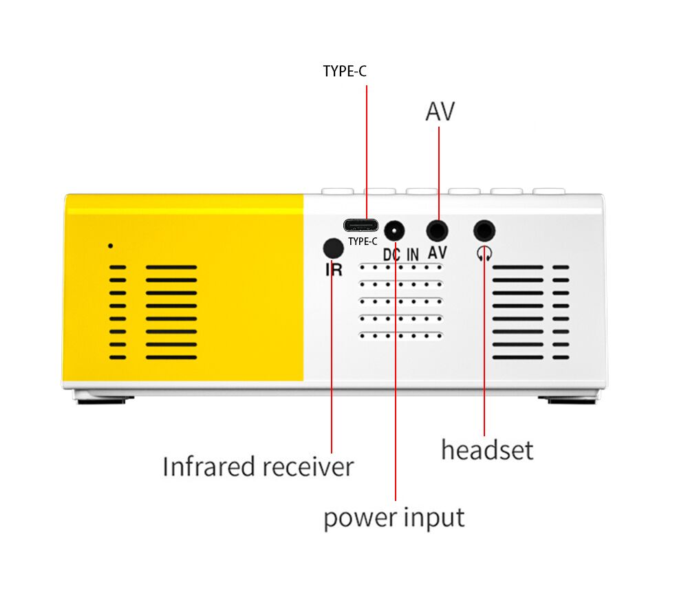 Mini Porket Projecteur Salange J9Pro Mini projecteur LED lecteur multimédia domestique Audio Proyectors portables 480x360 pixels prend en charge le projecteur vidéo USB HDMI 1080P