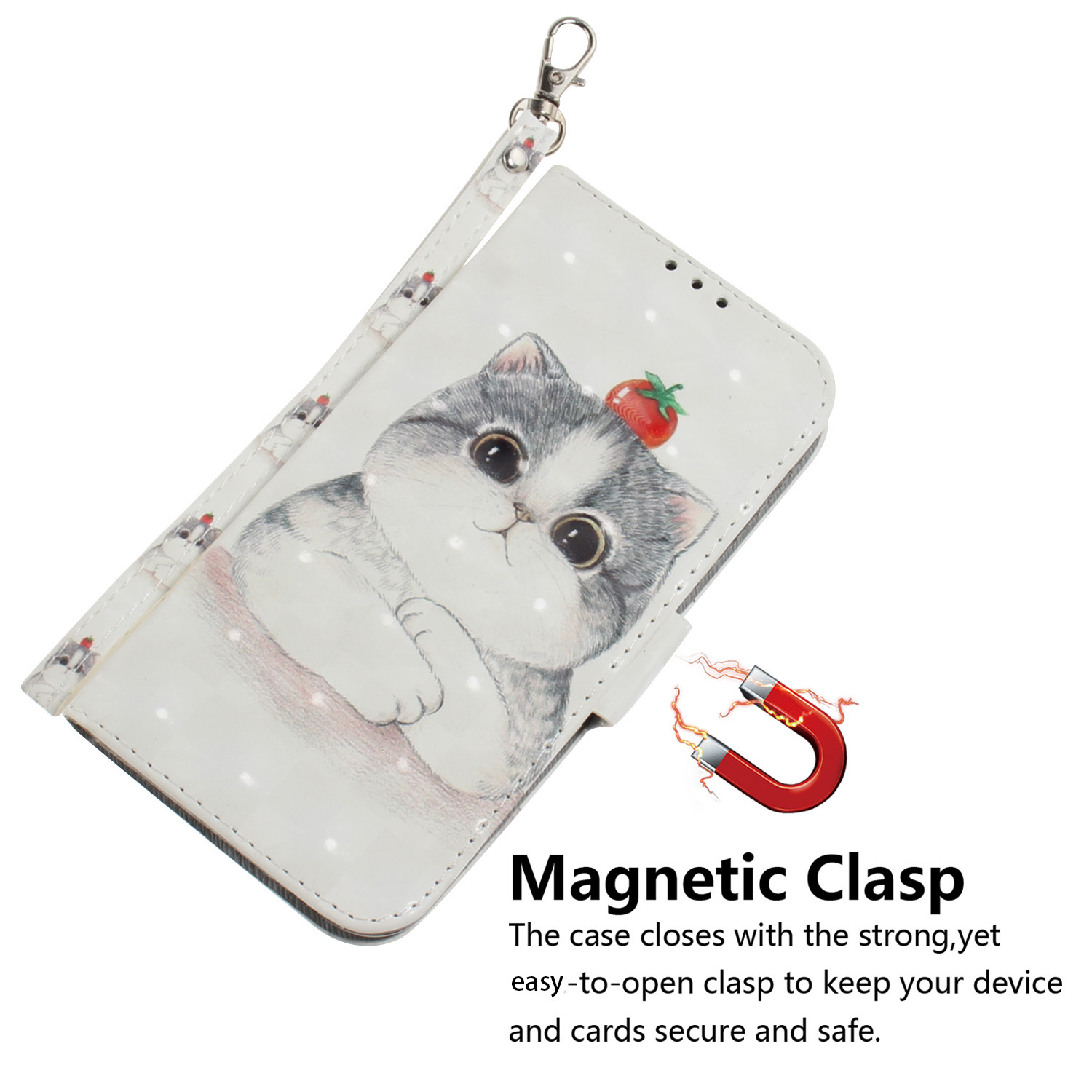 サムスンの3DフラワーレザーウォレットケースA34 5G A54 A04E A24 4G Motorola Moto G73 G13 G23 G53 E13 Tiger Animal Cartoon Cat Panda Leopard Card Card ID Holder Flip Cover Pouch