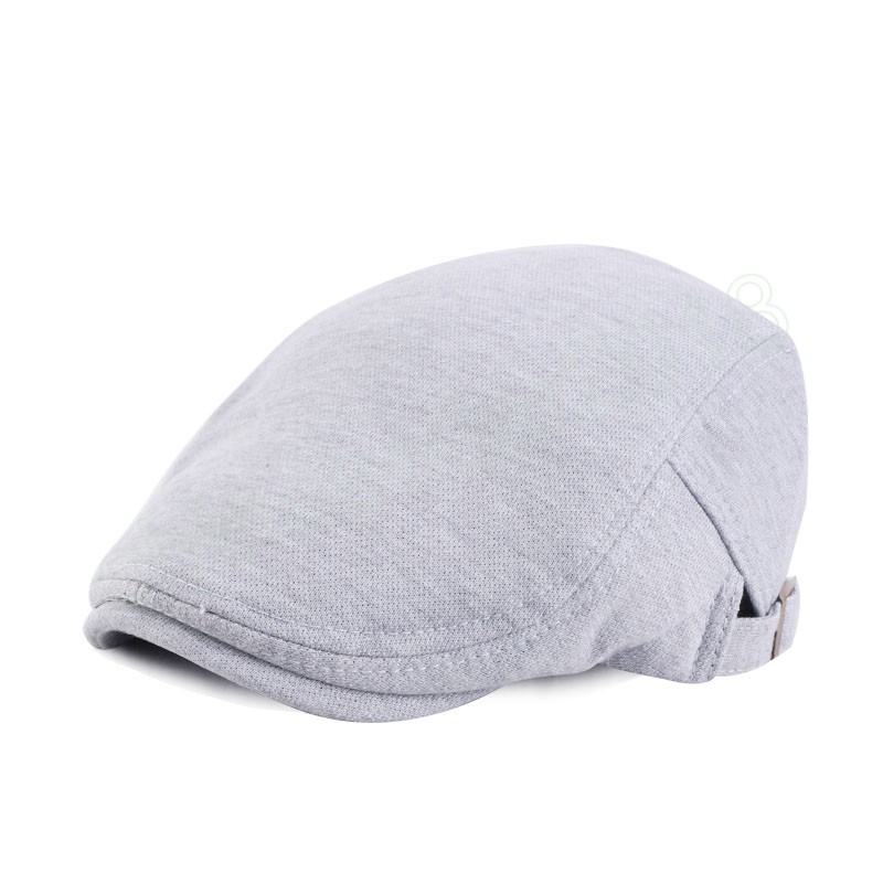 Lente zomer mode heren baret hoed katoen vaste kleur verstelbare casual retro baretten cap