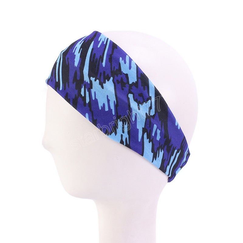 Geometrische stropdas Dye Cycling Yoga Sport Headband Dames Zweetband voor mannen Women Yoga Hair Bands Head Sweat Bands Sports