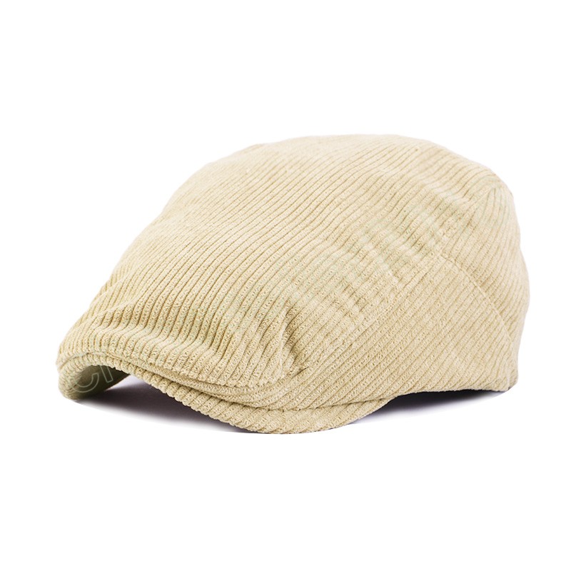 Unisex gewoon fluwelen baret achthoekige dop zachte casual vaste kleur verstelbare fit schilder zonnebrandcrème hoed