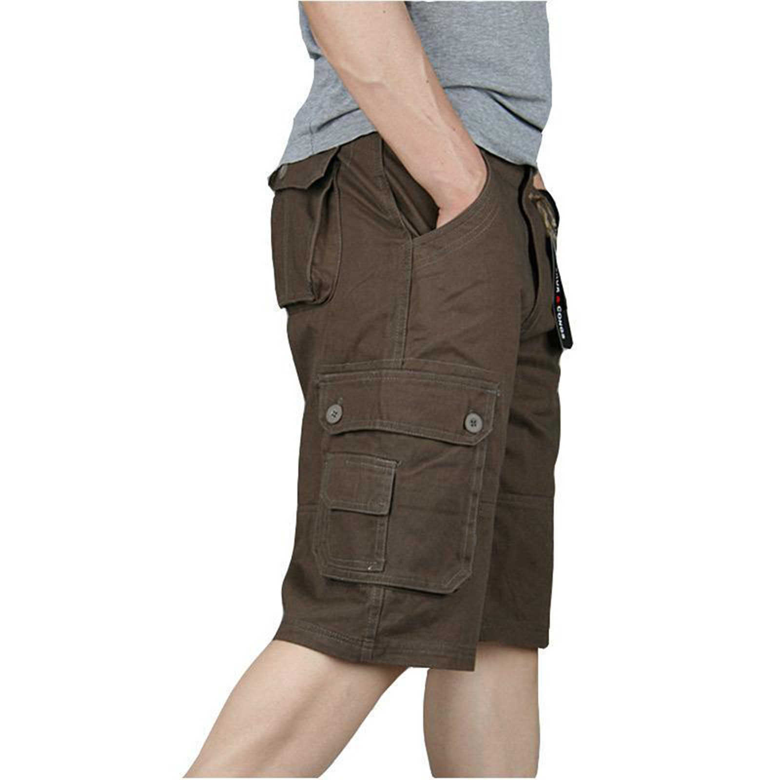 Herr shorts män klassiska taktiska shorts märke uppgradera snabb torr multi-fickig bomull casual kort utomhusjakt fiske militär last kort w0327