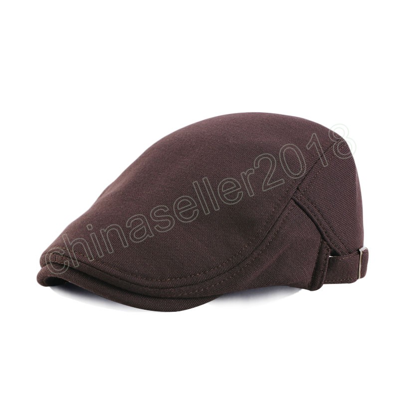 Lente zomer mode heren baret hoed katoen vaste kleur verstelbare casual retro baretten cap