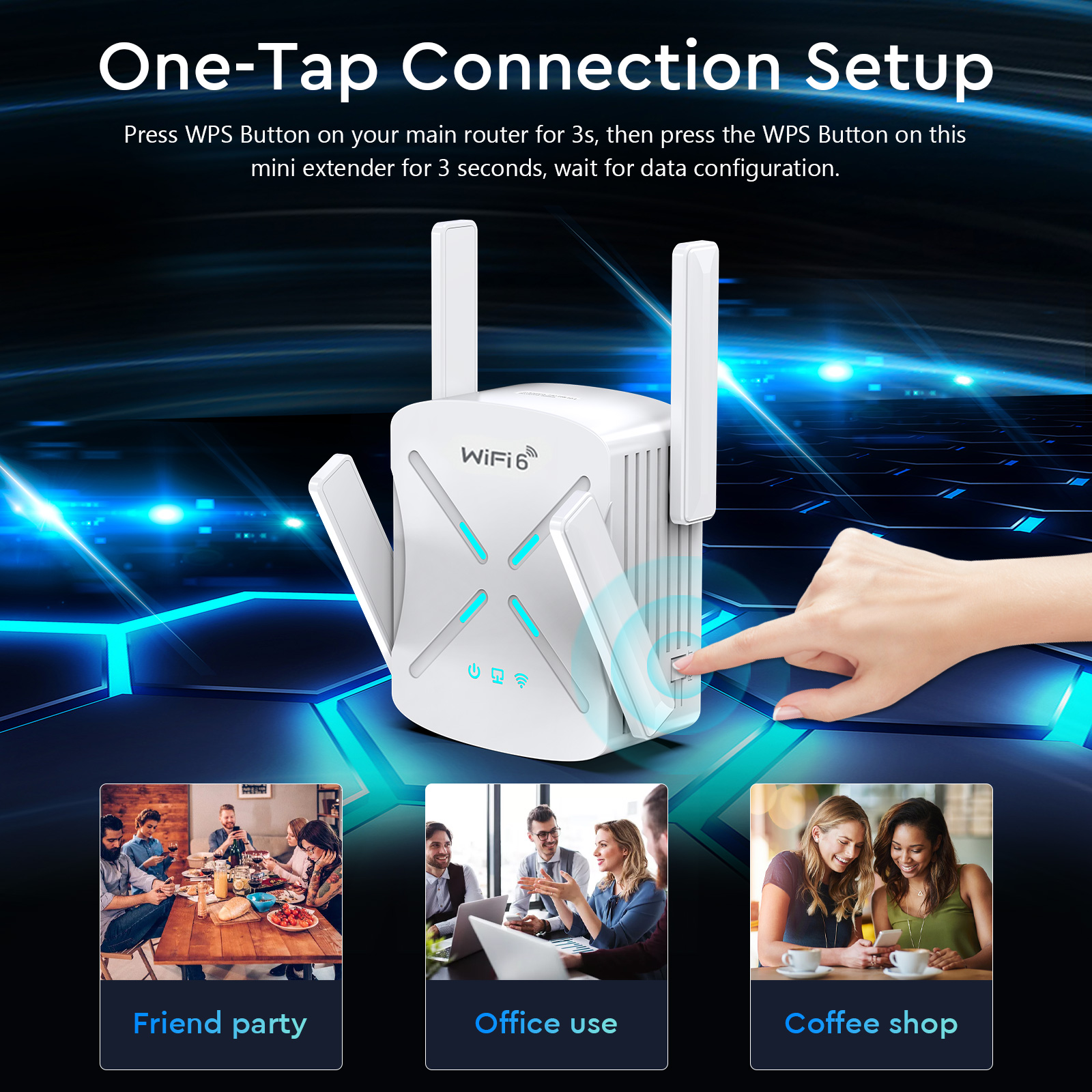 WIFI 6 Repeater 802.11ax Wireless Extender 1800 MBP 2.4G 5 GHz WI-FI Wzmacniacz sygnałowy dom wi Fi ap/ router JW-xr183