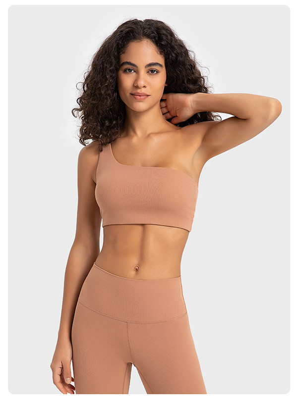 ll femmes sport hauts de soutien-gorge simple épaule Fintness débardeur solide entraînement respirant antichoc haut femme DW369