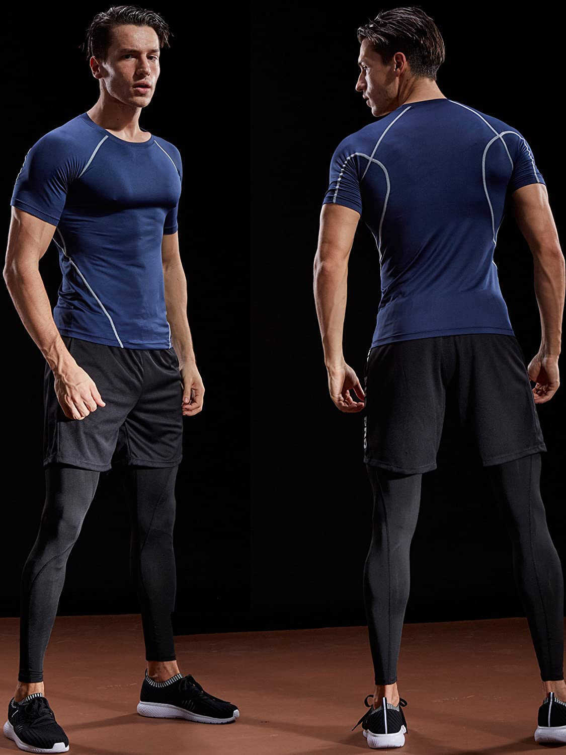 DIY T-shirt 2023 Compressie T-shirt Men Zomer Sportkleding T-shirt Elastische snelle droge sporttoppen T-shirt Athletic Gym Training Shirts Y2303