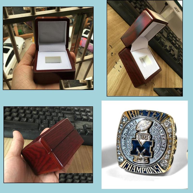 Cluster Rings 2021 Michigan Woerines Football Big Ten Team Championship Ring With Wore Display Box Drop Delivery Jewelry Dhuwu