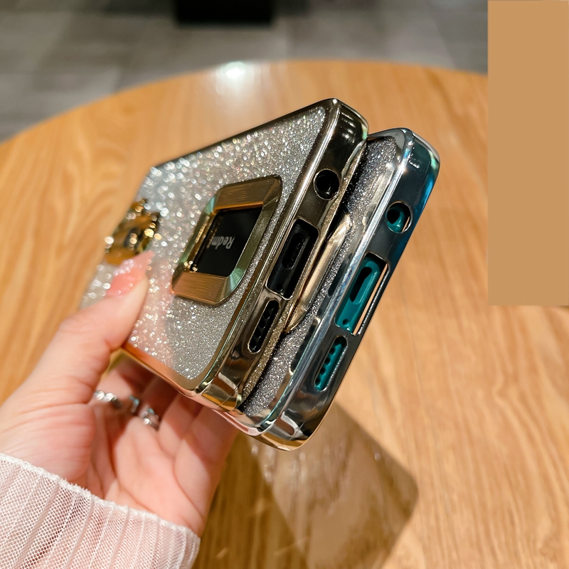 Xiaomi 11x 11t Pro Poco M4 Pro 4G X4 5G X3 M3 REDMI 10C 10A NOTE 12 PRO LUXURY BLING GLITTER PLATING GRANIENT CD GRAIN SOFT TPU CHROMED電話カバーのレンズプロテクターケース