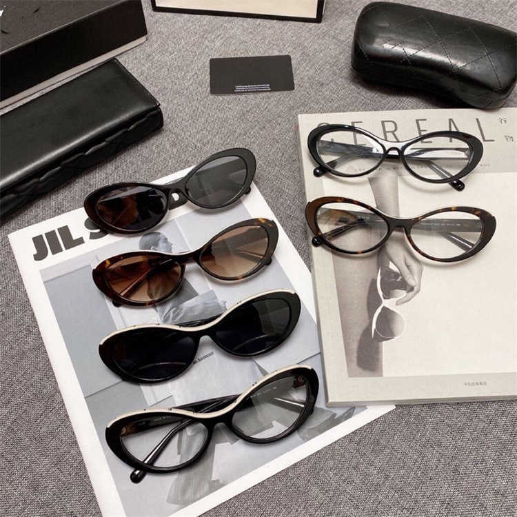 Designer Sonnenbrille 10% Rabatt auf Luxusdesigner Neue Männer- und Frauen -Sonnenbrille 20% Rabatt auf Fashion Oval Net Red Letter CH5416