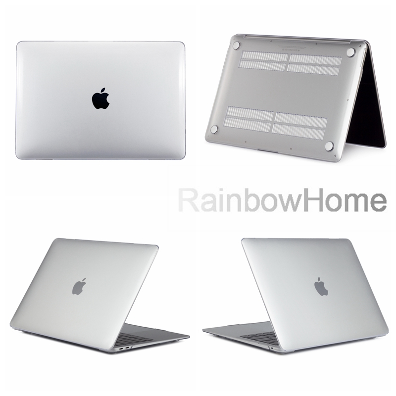 Duidelijke Crystal Hard Plastic Case Cover voor MacBook Air Pro Retina -laptop 12 13 15 16 inch transparante kleuren vooraanbeveiligingskusten vooraan