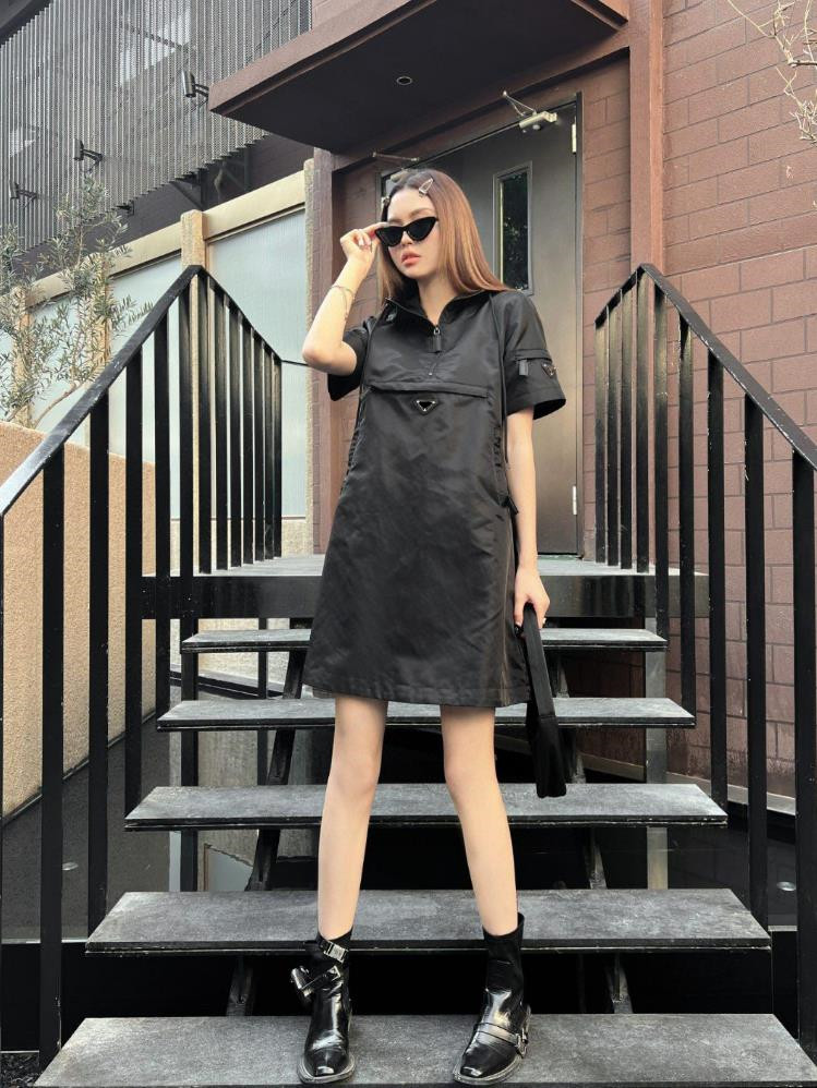 Casual Dresses designer Spring Summer Women Dress Fashion Short Sleeve Skirt Nylon Material Siamese Dresses