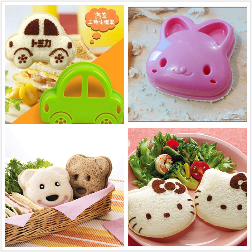 Sandwich Mould Bear Car Rabbit Shaped Bread Mold Cake Biscuit Embossing Device Crust Cookie Cutter Baking Pastry Tools dh978