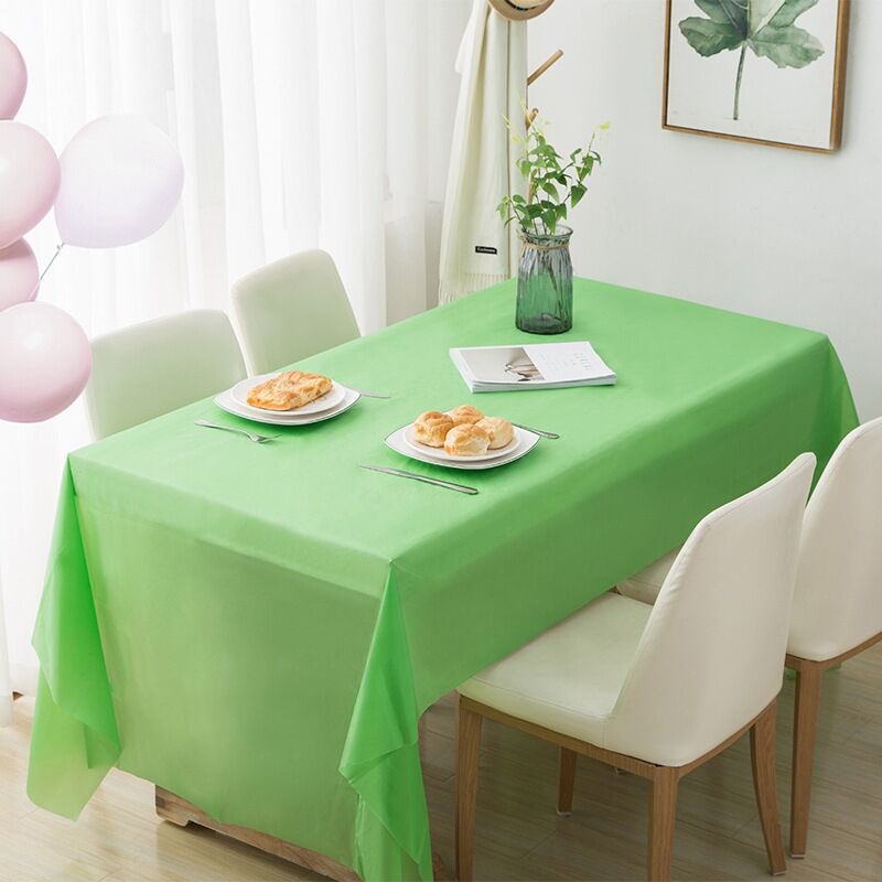 137*274 CM couvertures de table jetables décoration de fête de noël nappe en plastique jetable de luxe à manger imperméable à l'eau de mariage Bar nappe rectangulaire