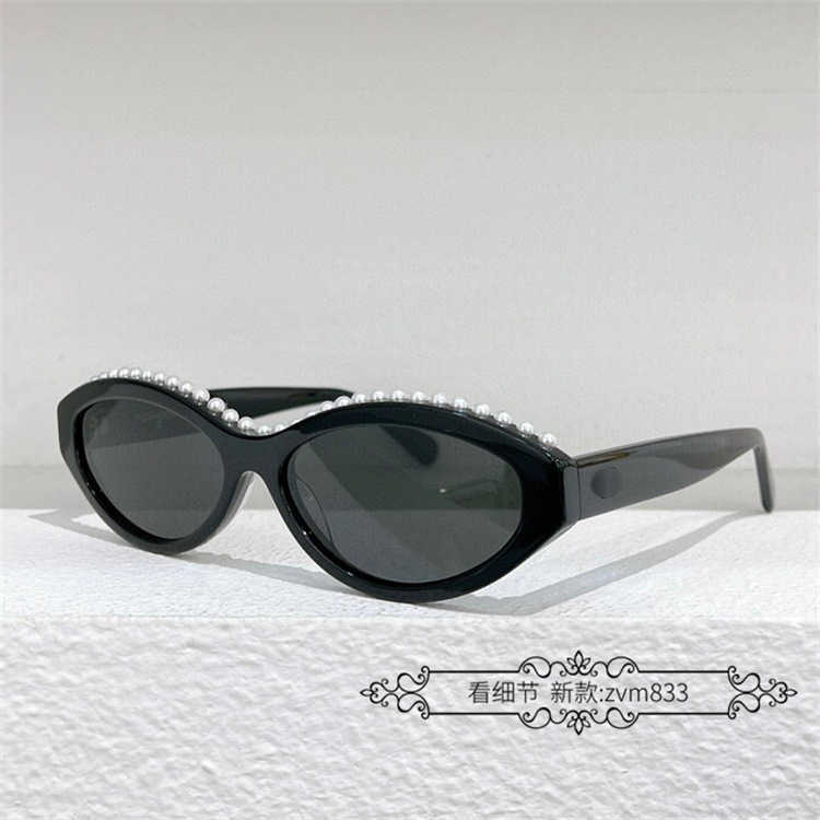 Hochqualitäts modische Luxusdesigner Sonnenbrille Neue Modeperlen Oval Frauen Ins Game Sonnenbrille CH71508