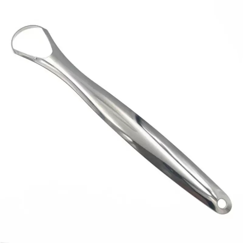 3 in 1 Metal 304 Stainless Steel Oral Hygiene Tongue Scraper Kit Fresh Breath Dental Cleaner Care Tool
