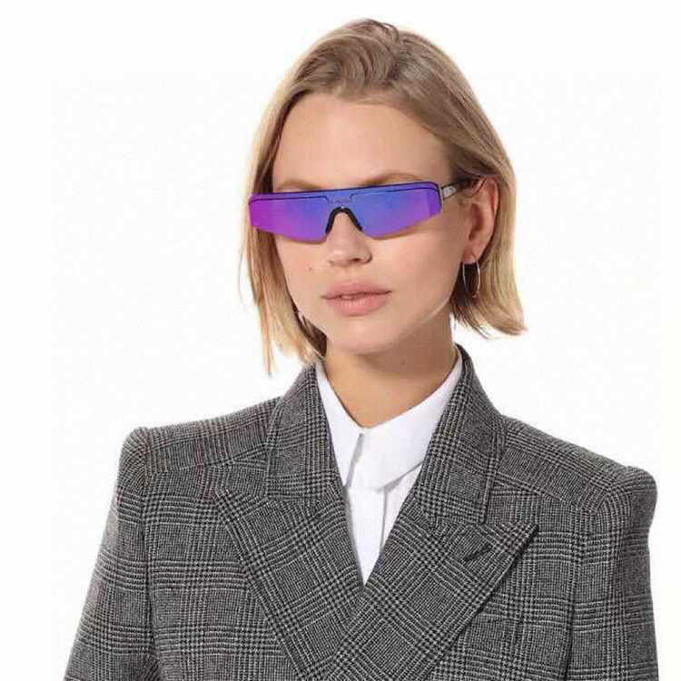 Ny lyxdesigner solglasögon B One Piece Lens Fashion Ins Xiaobai Cat Eye Solglasögon BB0003