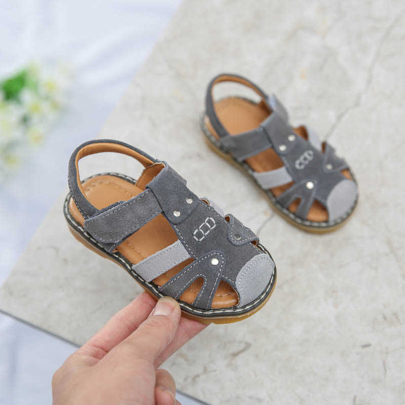 Sandali Affare Sandali in vera pelle scamosciata ragazzi Sandali in pelle scamosciata bambini Sandali casual morbidi di buona qualità W0327