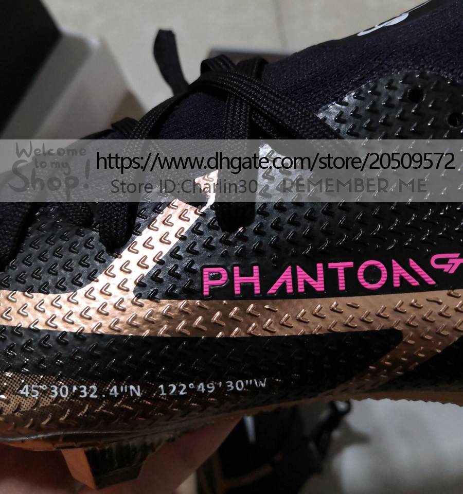 Send With Bag Quality Soccer Boots Phantom GT2 Elite FG Low Version Neymars Football Cleats Men World Cup Soft Leather Comfortable Lithe Training Soccer Shoes US 6.5-12