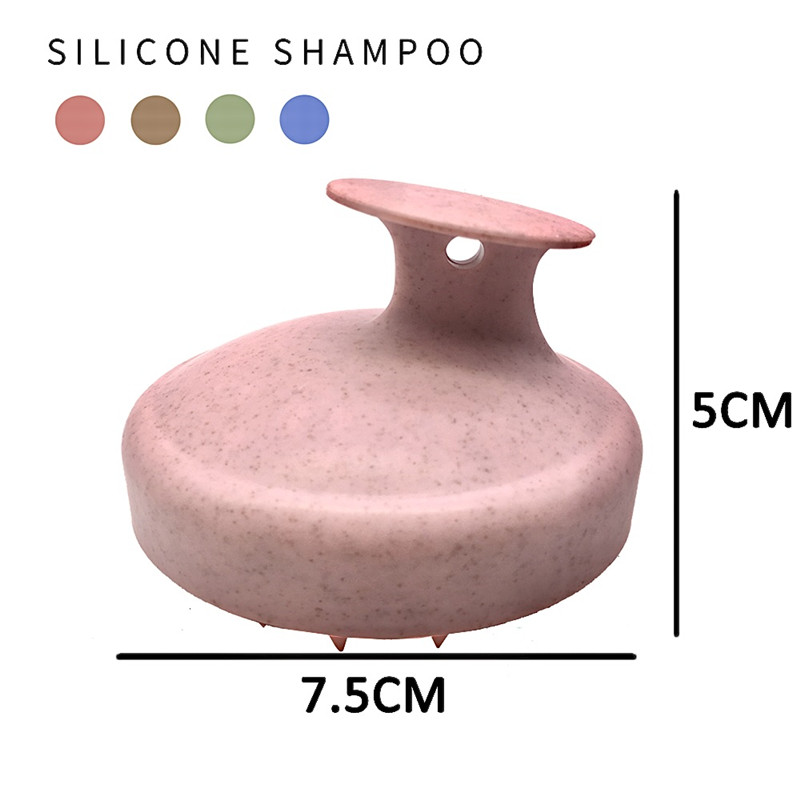 Paille de blé Silicone Tête Lavage Propre Soins Racine De Cheveux Démangeaisons Du Cuir Chevelu Massage Peigne Douche Brosse Bain Spa Shampooing Antipelliculaire