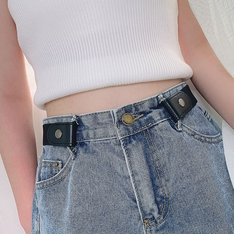 Jeans bälte sömlösa elastiska osynliga bälten för kvinnor spännfri midja jeans byxor ingen spänne stretch elastisk midjebälte för män