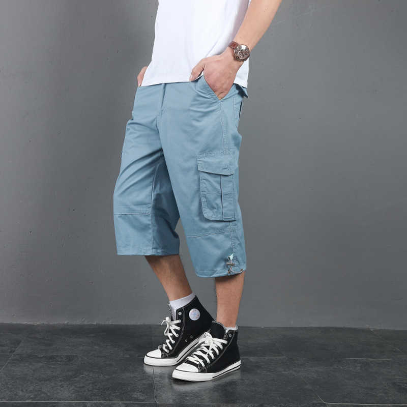 Męskie spodenki Summer Męskie Mise Multi Pocket Military Camo Shorts Cargo luźne gorące bryczesy męskie Bermuda Capris plus rozmiar 3xl W0327