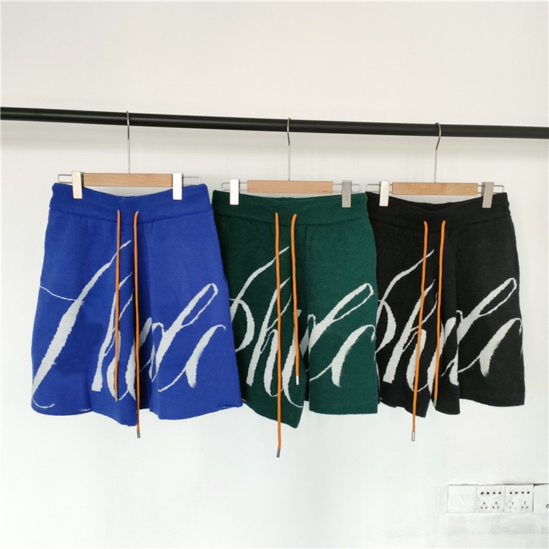 Rhu Mens Shorts Solid Color Track Pant Casual paren Joggers broek High Street Shorts For Man Lettering Logo Short Dameship Streetwear Size S-XL