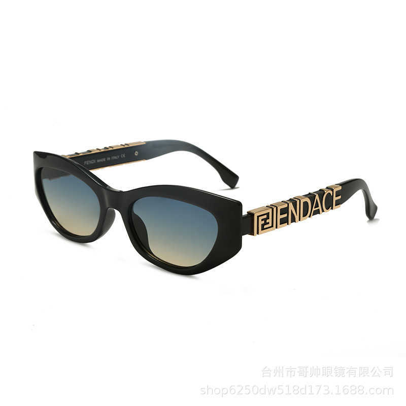2024 Новые высококачественные мужские роскошные дизайнерские дизайнерские солнцезащитные очки металлические декоративные кошачьи глаза