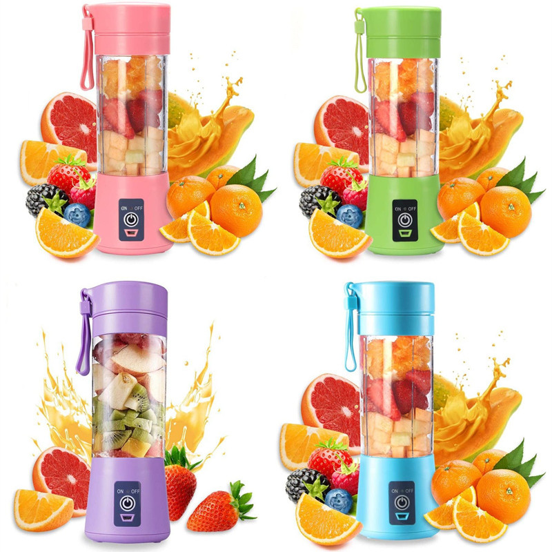 Portable Electric Fruit Juicer Tools Handhållna Vegetabiliska juicer Maker Blender laddningsbar Juice Making Cup Kitchen Tools med USB -laddningskabel DHL FAST