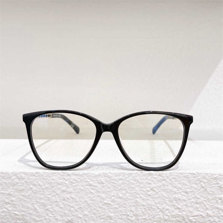 2024 Men's Luxury Designer Women's Sunglasses The same type of small fragrant glasses sheepskin woven lens legs black frame thin plate can be matched with myopia