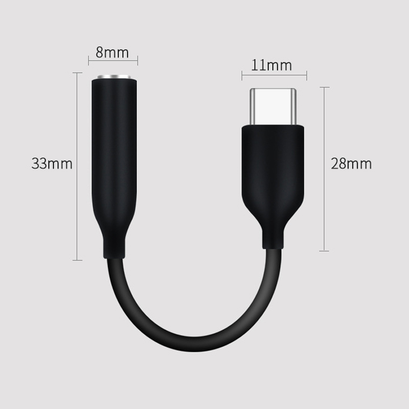 Adaptateurs Type-C Câbles USB-C mâle à 3,5 mm Câble pour écouteurs Adaptateur AUX audio femelle Jack pour Samsung note 10 20 plus 848D