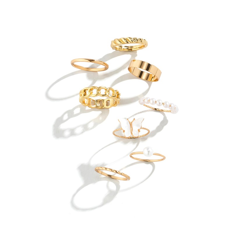 8 stcs vintage dierenringen ingesteld voor vrouwen boho goud kleur geometrische spiraalvinger ringen 2023 trendy paar sieraden cadeau