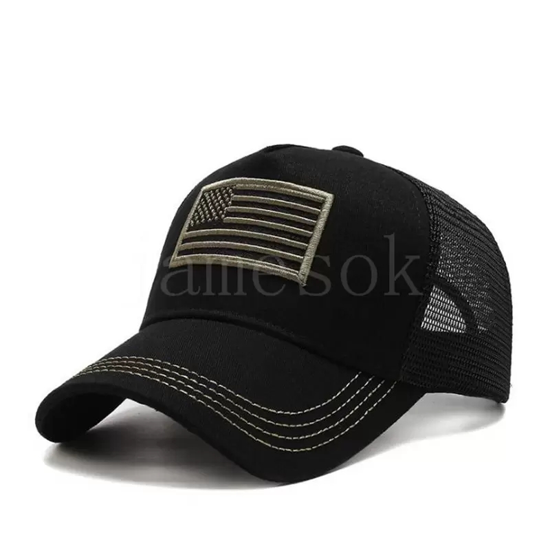 Unisex USA Flag Mesh Baseball Cap Мода мужчина для женщин -воздушные шляпы Snapback Hapex Hat Hat Dd103