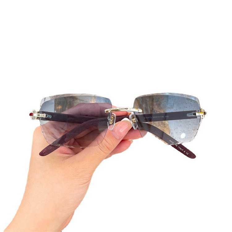 Новые дизайнерские дизайнеры роскошных типов каджия персонализированные безрамные линзы обрезки in in net red type sunglasses wember ct0013