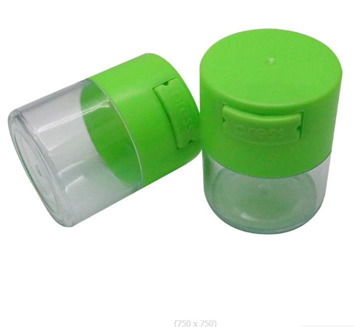 Rookpijpen Plastic verzegelde opslagblikken 43 mm60 mm75mm push-knopuitlaatblikken Rookaccessoires