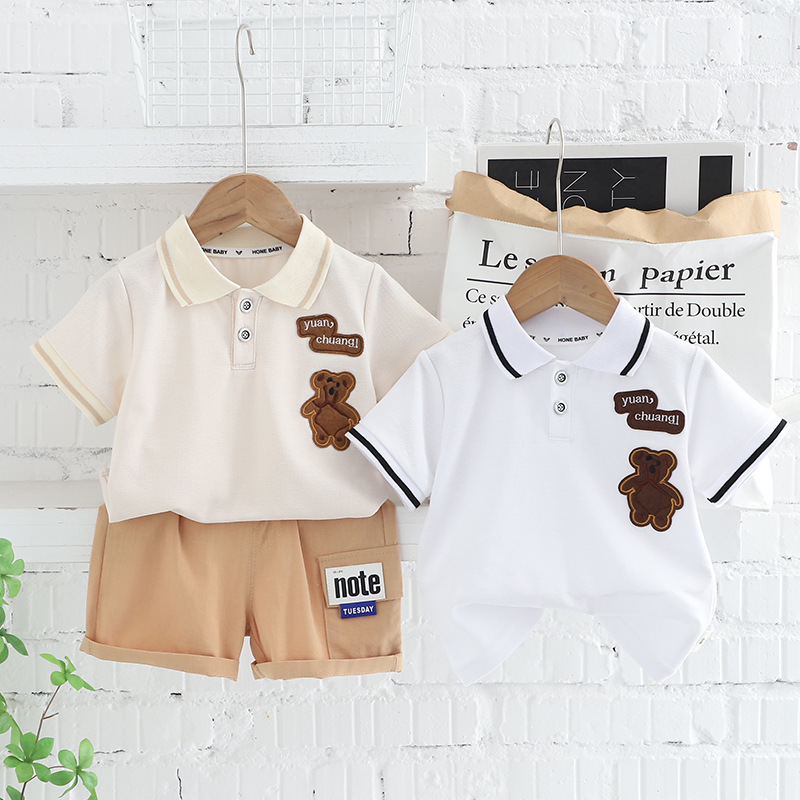 Baby Boy Clothes Summer Casual Toddler Outfit Short Sleeve Suit Fashion Cartoon Kids Fashion Children Clothing Set 0-5Y