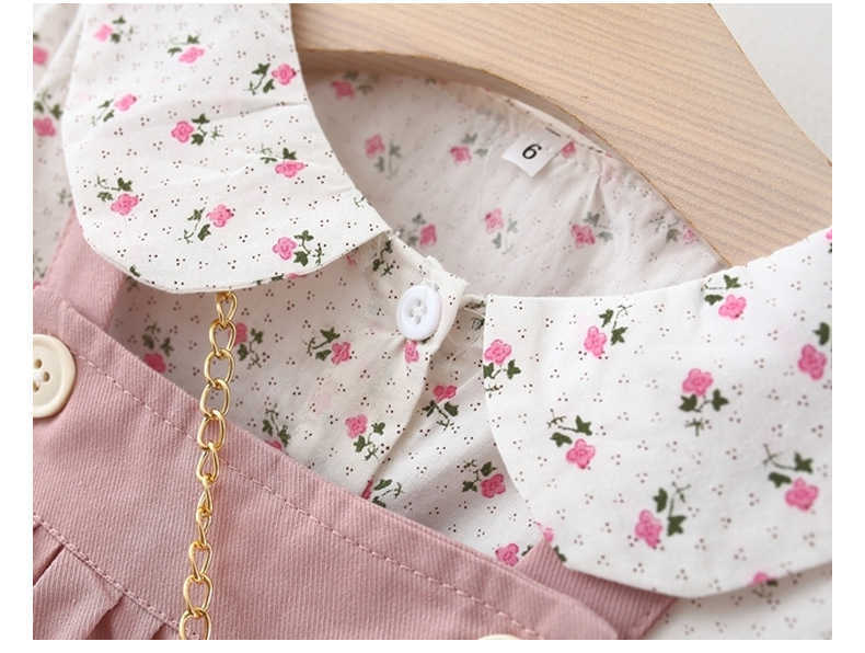 Mädchen Kleider Herbst Baby Mädchen Kleidung Outfits Kleinkind Prinzessin Blume T-Shirt Träger Kleid Anzüge für Mädchen Kleidung Jahr Geburtstag Set