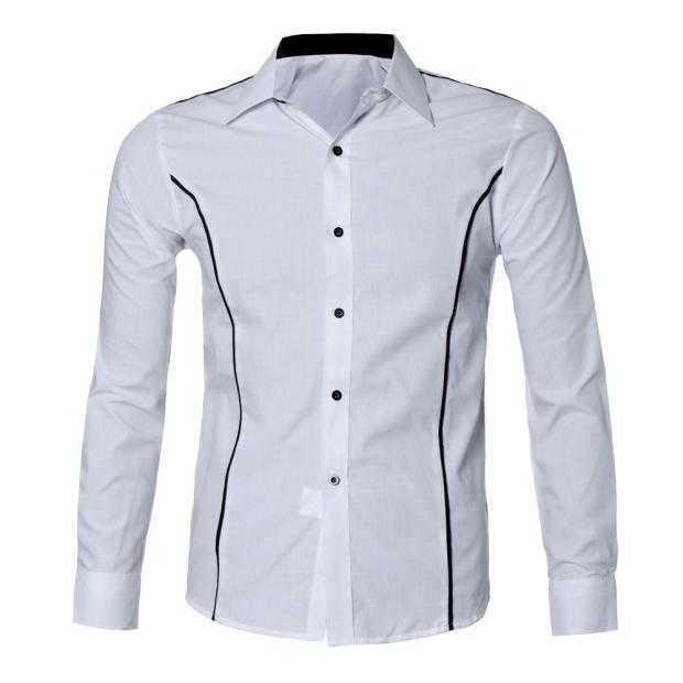 Camisas casuais masculinas Men camisa verde Patchwork Dress Camisa social Autumn Spring Solid Manga Longa Slim Fit Macho Top Office Button Camisa 2022 W0328