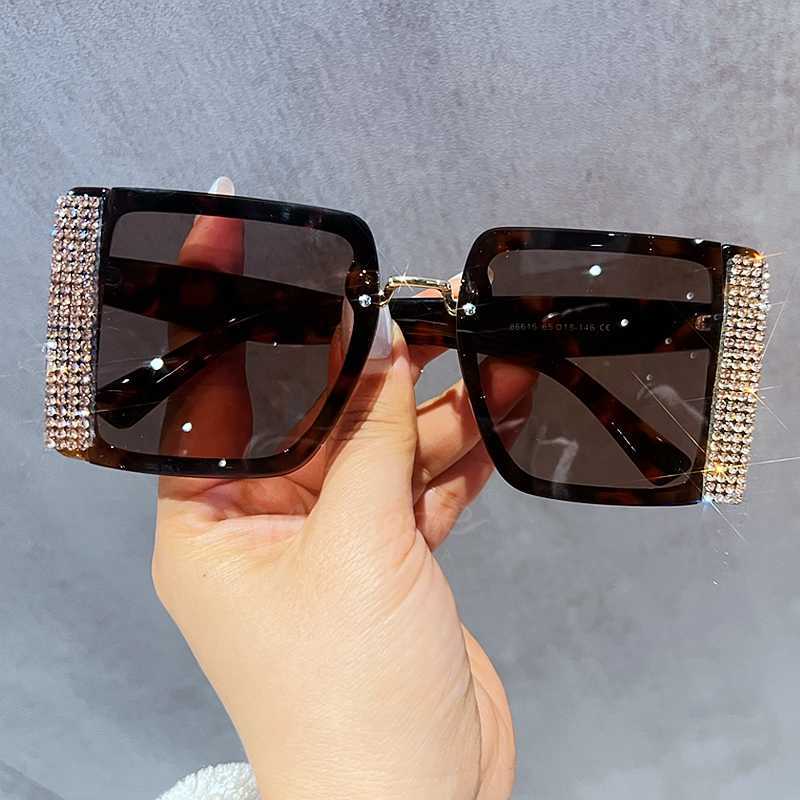 Vintage Übergroße Quadratische Sonnenbrille Frauen Mode Luxus Marke Design Shades Trend Einzigartige Sonnenbrille Für Weibliche UV400230328
