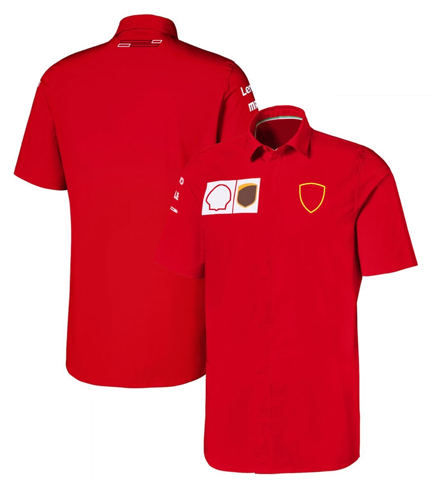 2022-2023 Neues F1-Shirt Formel 1 Herren-Revers-T-Shirt Poloshirts Fahrer-Renntrikot Mode atmungsaktive Herren-Sport-Freizeithemden