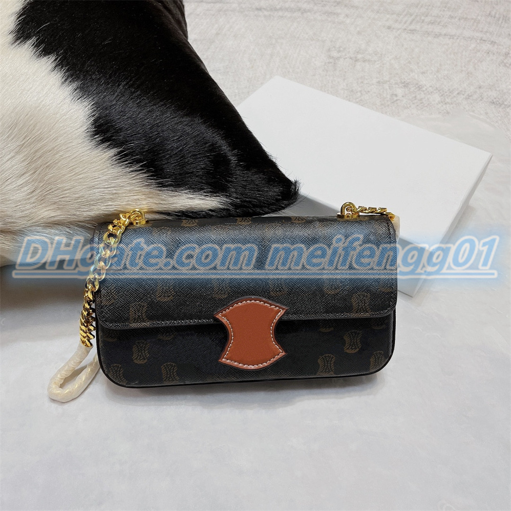 Fashion High Quality Designer Leather Bag Shoulder Bag Women's Men's Handbag Chain clamshell Cross body Baguette Bag Luxury Women's Fashion Shoulder Bag purses