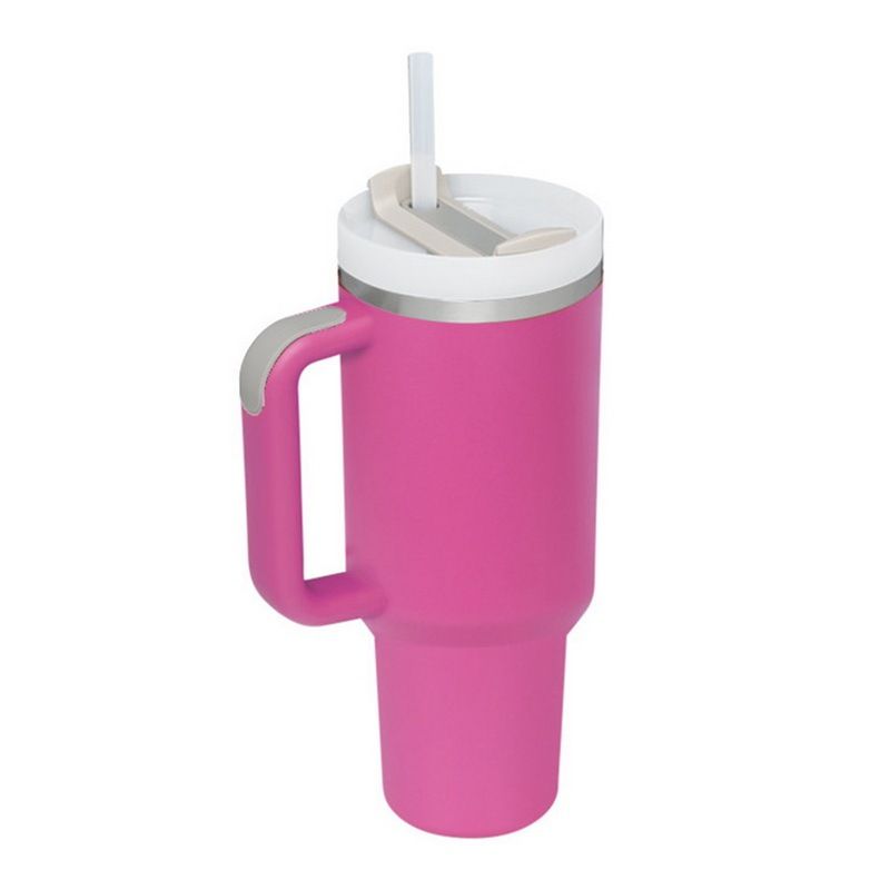40oz Stainless Steel Tumblers Mugs With Silicone Handle Lid Straw 2nd Generation Big Capacity Travel Car Cups Outdoor Vacuum Insul258V