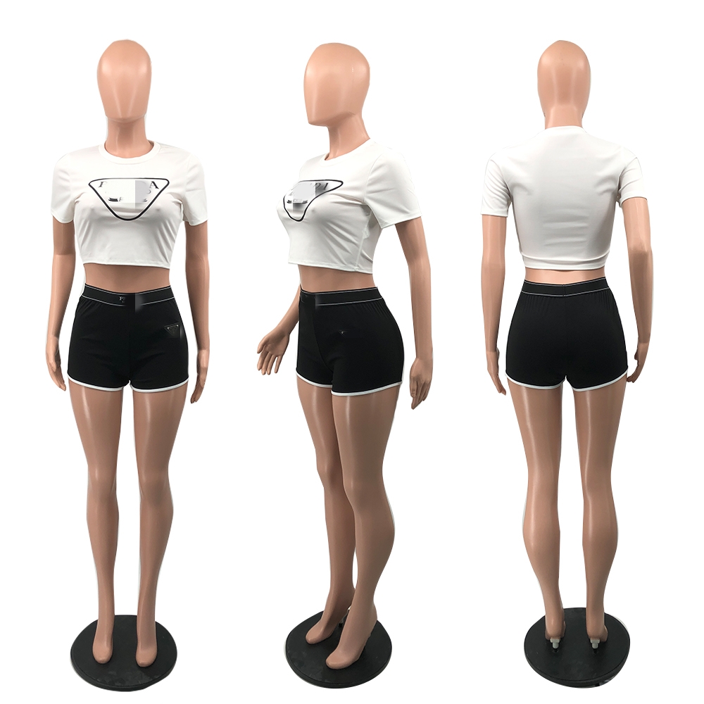 2023 calças finas de duas peças femininas casual camiseta e calças definir roupas diárias agasalho frete grátis