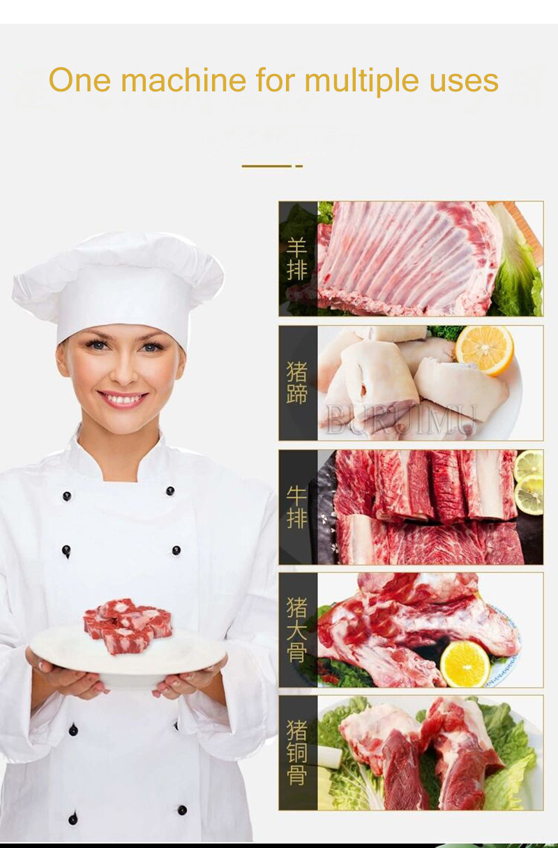 LEWIAO Manual Bone Cutting Machine Trotters Cutter Stainless Steel Meat Slicer Chicken Duck Fish Lamb Meat Bone Cutter