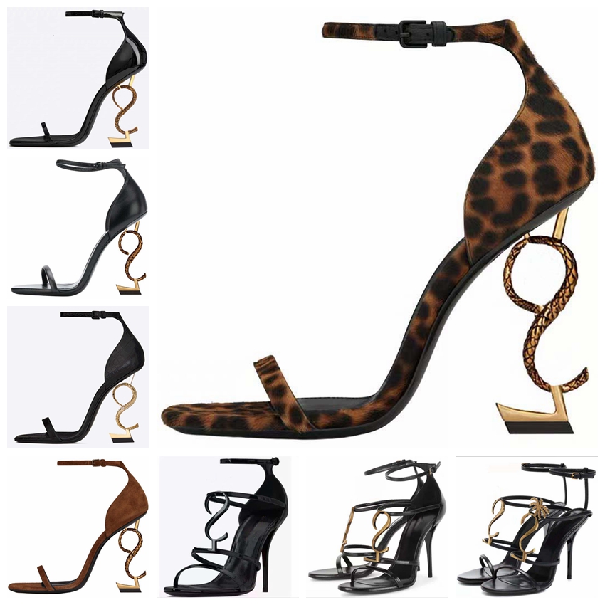 2023 clássicos luxuosos saltos saltos de grife sapatos de designer sandálias Fashion praia chinelos de fundo grossos alfabetes lady lady couro de calcanhar alto sapatos de slides